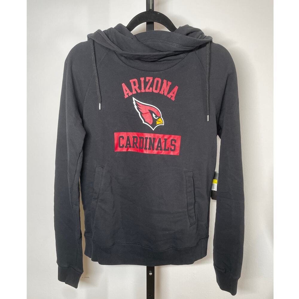 NIKE Women's Arizona Cardinals Doubleface Slub Pullover Hoodie Small Black NEW
